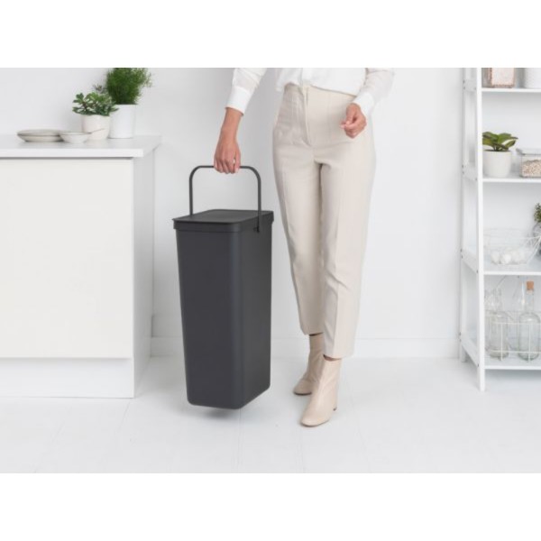 Фото - Бак для сміття Brabantia Sort&Go 40 л Сірий (251047)