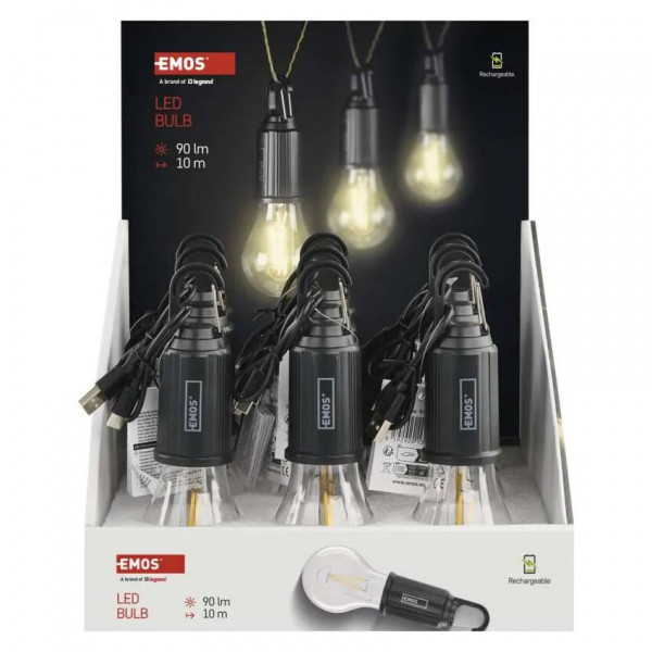 Фото - Ліхтар EMOS лампа LED P4719 90Lm Li-Ion 400 mAh  пласт.