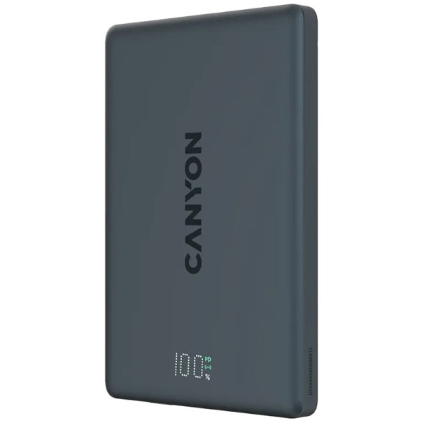 Фото - Батарея мобільна Canyon 500 magnetic 5000mAh Aluminium Interstellar Black (CNS-CPB500B)