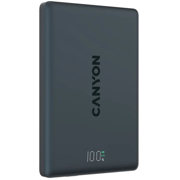 Фото - Батарея мобільна Canyon 500 magnetic 5000mAh Aluminium Interstellar Black (CNS-CPB500B)