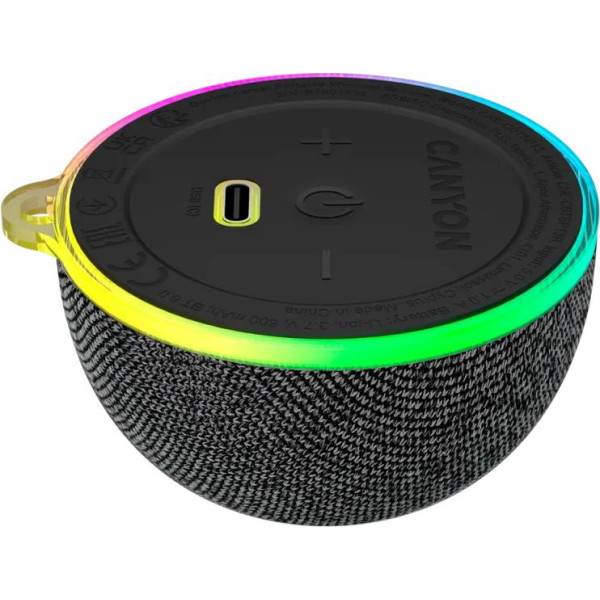 Фото - Портативна акустика Canyon Magnetic BT speaker OnMove 13 5W Black (CNE-CBTSP13B)
