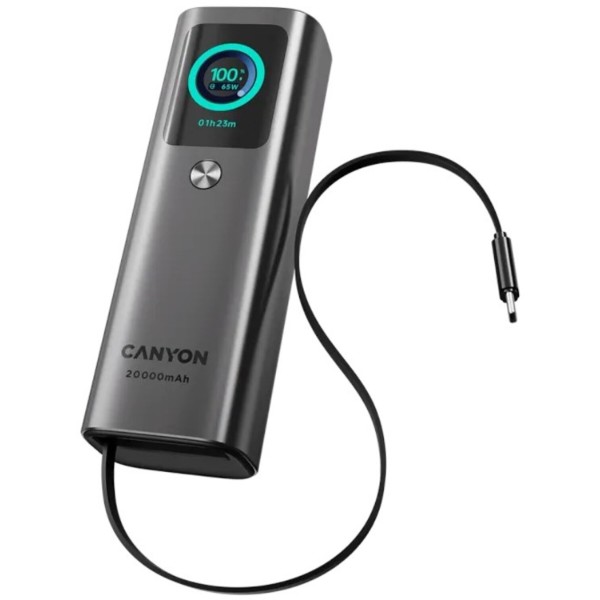 Фото - Батарея мобільна Canyon OnPower 265 20000mAh Aluminium Dark Grey (CNS-CPB265DG)