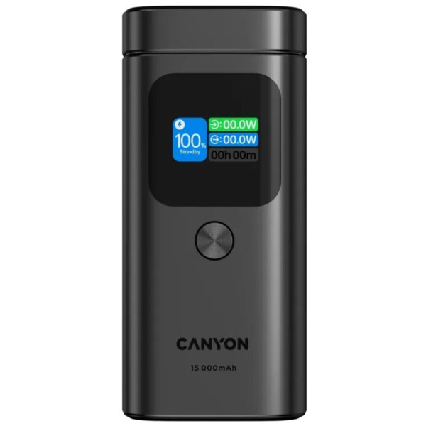 Фото - Батарея мобільна Canyon OnPower 150 Qi2 magnetic 15000mAh 100W Aluminium Dark Grey (CNS-CPB150DG)