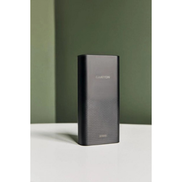 Фото - Батарея мобільна Canyon 20000mAh Black (CNE-CPB2001B)
