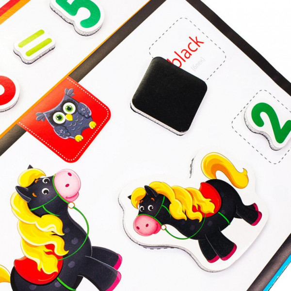 Фото - Настольная игра (5-7 лет) Vladi Toys English, Азбука, Математика с магнитной доской (укр) (VT5412-04)