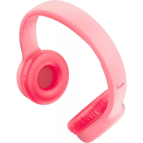 Фото - Навушники накладні дротові Trust Nouna Headphones mini-jack, Mic Pink (25277)