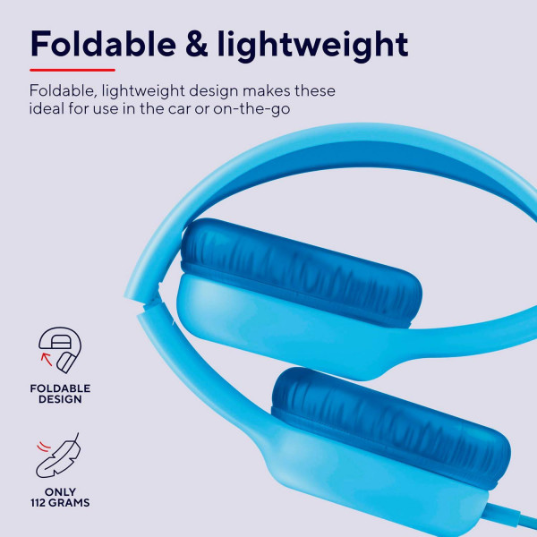 Фото - Навушники накладні дротові Trust Nouna Headphones mini-jack, Mic Blue (25278)