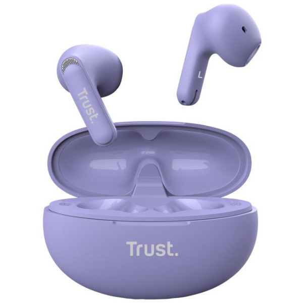 Фото - Навушники вкладиші бездротові TWS Trust Yavi Earphones BT 5.3 Violet (25299_TRUST)