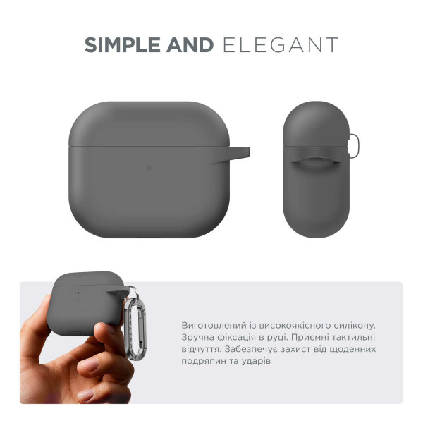 Фото - Чехол для наушников Armorstandart Hang Case for Apple AirPods 3 Advanced ash (ARM60306)