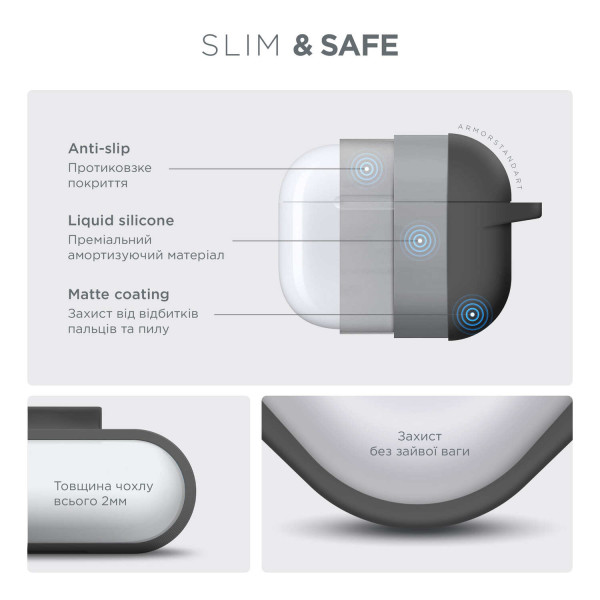 Фото - Чехол для наушников Armorstandart Hang Case for Apple AirPods 3 Advanced ash (ARM60306)