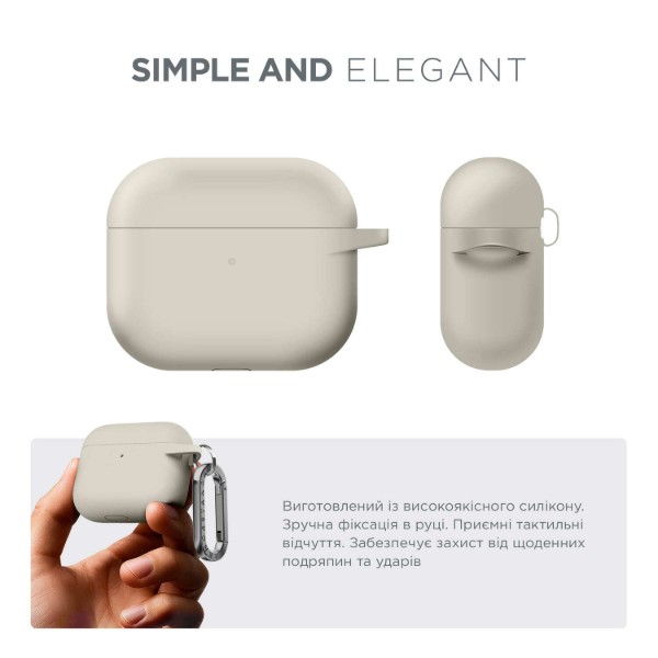 Фото - Чохол для навушників Armorstandart Hang Case for Apple AirPods 3 Antique white (ARM60307)