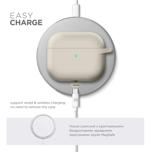 Фото - Чохол для навушників Armorstandart Hang Case for Apple AirPods 3 Antique white (ARM60307)