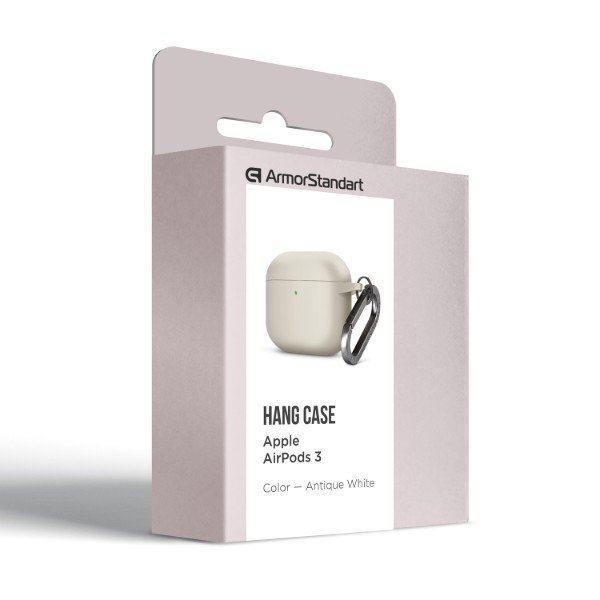 Фото - Чохол для навушників Armorstandart Hang Case for Apple AirPods 3 Antique white (ARM60307)