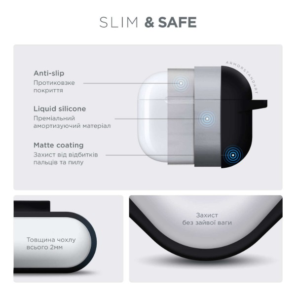 Фото - Чохол для навушників Armorstandart Hang Case for Apple AirPods 3 Black (ARM60308)