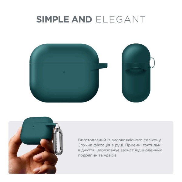 Фото - Чохол для навушників Armorstandart Hang Case for Apple AirPods 3 Dark Green (ARM60309)
