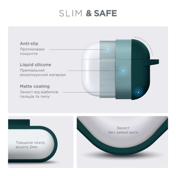 Фото - Чохол для навушників Armorstandart Hang Case for Apple AirPods 3 Dark Green (ARM60309)