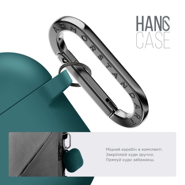 Фото - Чохол для навушників Armorstandart Hang Case for Apple AirPods 3 Dark Green (ARM60309)
