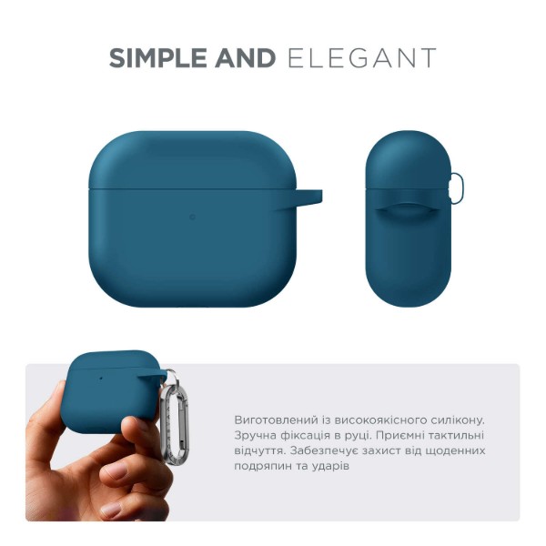 Фото - Чохол для навушників Armorstandart Hang Case for Apple AirPods 3 Lake Blue (ARM60310)
