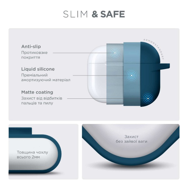 Фото - Чохол для навушників Armorstandart Hang Case for Apple AirPods 3 Lake Blue (ARM60310)