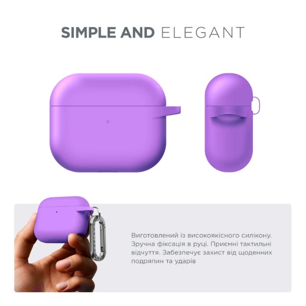 Фото - Чохол для навушників Armorstandart Hang Case for Apple AirPods 3 Purple (ARM60317)