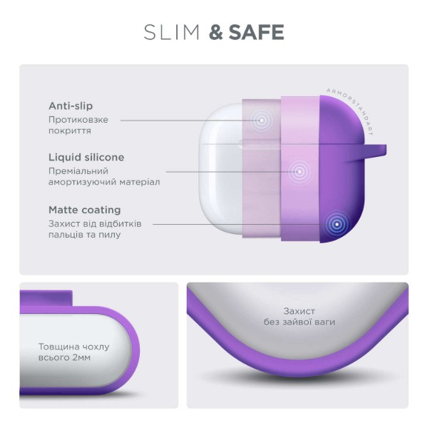Фото - Чохол для навушників Armorstandart Hang Case for Apple AirPods 3 Purple (ARM60317)