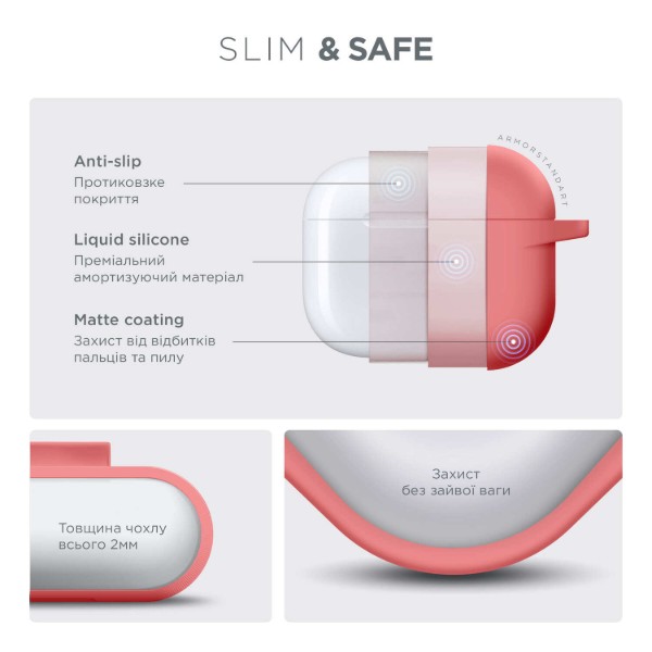 Фото - Чохол для навушників Armorstandart Hang Case for Apple AirPods 3 Pink (ARM60320)