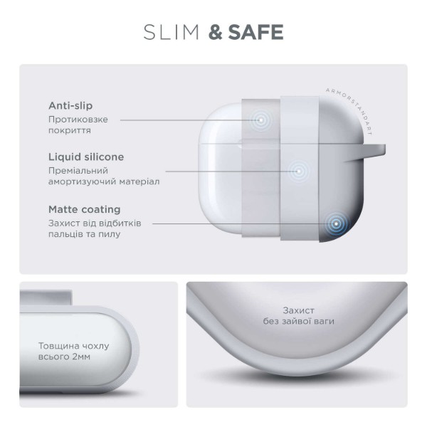 Фото - Чохол для навушників Armorstandart Hang Case for Apple AirPods 3 White (ARM60324)