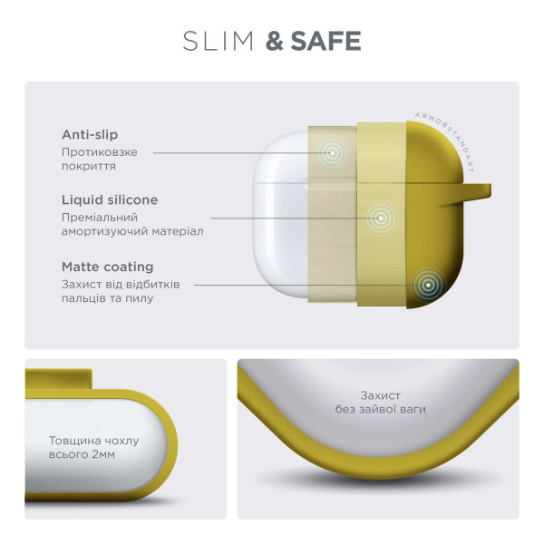 Фото - Чехол для наушников Armorstandart Hang Case for Apple AirPods 3 Yellow (ARM60325)