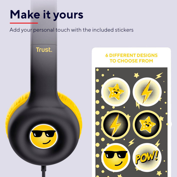 Фото - Навушники накладні дротові Trust Nouna Headphones mini-jack, Mic Black (25406)