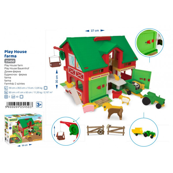 Фото - Меблі і будиночки для ляльки Wader Ферма (25450)