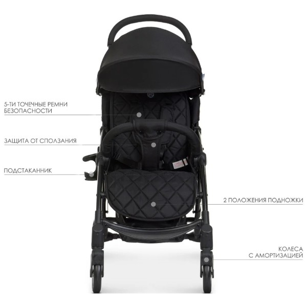 Фото - Коляска прогулочная El Camino Wish (ME 1058 black)