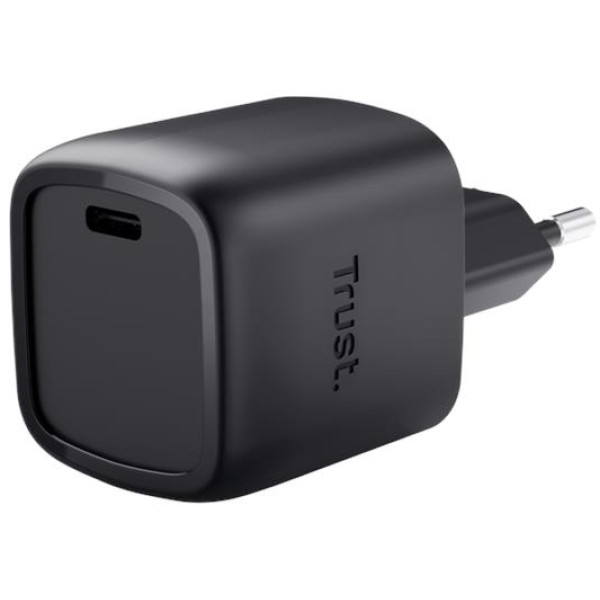 Фото - Мережевий зарядний пристрій Trust Maxo 30Вт, GaN, USB-C, PD/PPS Black (25519) Фото - Мережевий зарядний пристрій Trust Maxo 30Вт, GaN, USB-C, PD/PPS Black (25519)