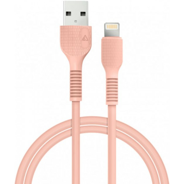 Фото - Кабель ACCLAB USB to Lightning 1,2m  Peach (AL-CBCOLOR-L1PH)