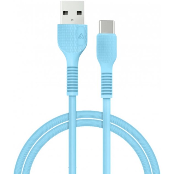 Фото - Кабель ACCLAB USB to Type-C 1,2m  Blue (AL-CBCOLOR-T1BL)
