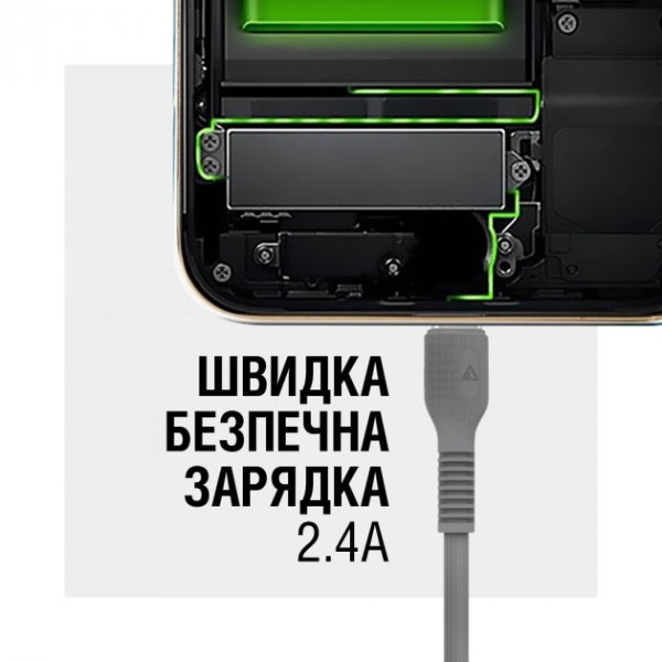 Фото - Кабель ACCLAB USB to Type-C 1,2m  Black (AL-CBCOLOR-T1BK)