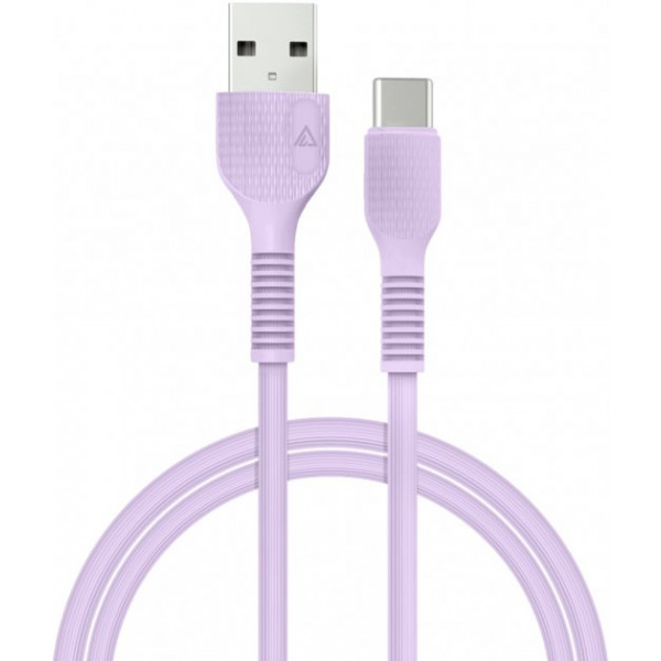 Фото - Кабель ACCLAB USB to Type-C 1,2m  Violet (AL-CBCOLOR-T1PP)