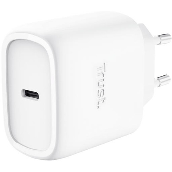 Фото - Мережевий зарядний пристрій Trust Maxo 45Вт GaN USB-C PD/PPS White (25522)