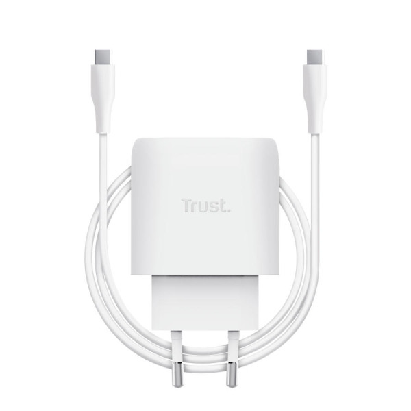 Фото - Мережевий зарядний пристрій Trust Maxo 45Вт GaN USB-C PD/PPS White (25522)