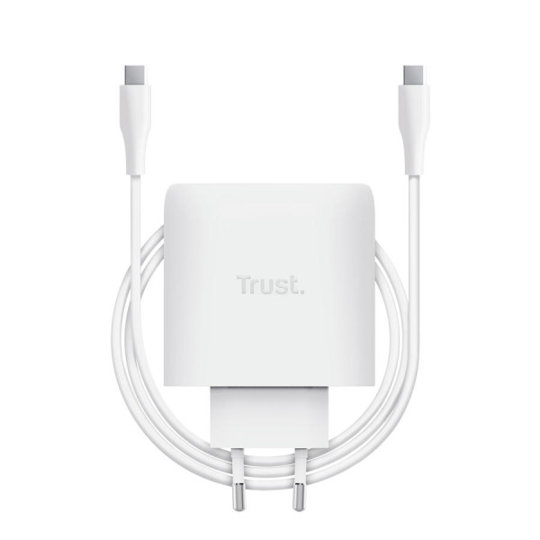 Фото - Мережевий зарядний пристрій Trust Maxo 65Вт GaN USB-C PD/PPS White (25524)