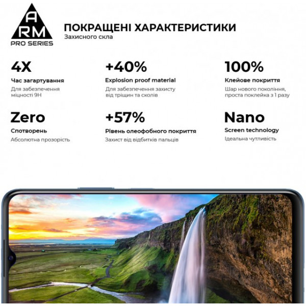 Фото - Захисне скло для смартфону Armorstandart Pro for Vivo Y15s Black (ARM61009)