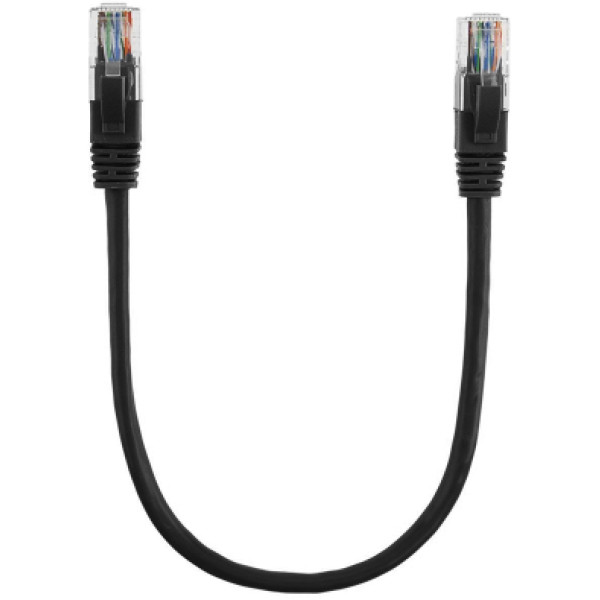 Фото - Кабель патч-корд Ritar UTP RJ45 Cat.6 0.5m Black (PCR-CU6/0.5Bl)