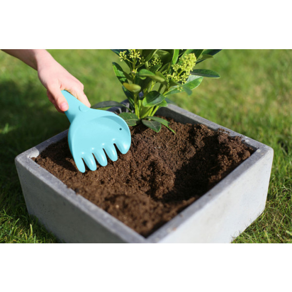 Фото - Набір для гри в пісочниці Quut Raki (синій совочок + зелені грабельки) (170884)