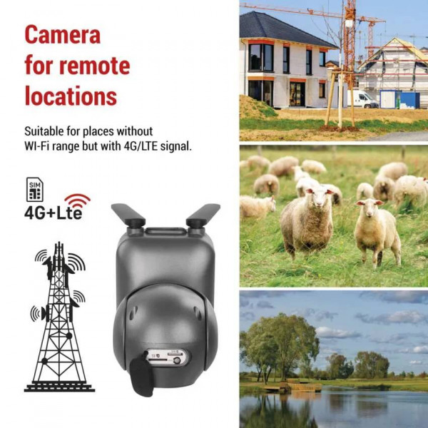 Фото - Уцінка - IP-камера EMOS розумна H4058 GoSmart зовнішня з Wi-Fi, живлення Li-ion 10400 mAh сонячна панель
