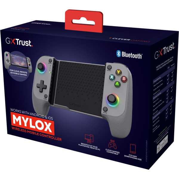 Фото - Геймпад Trust GXT 735G Mylox Wireless mobile Gaming Controller, BT Grey (25649)