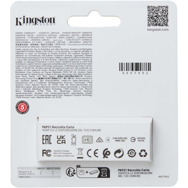Фото - Флеш USB Kingston DataTraveler Exodia S 256 ГБ Black + Orange (DTXS/256GB)
