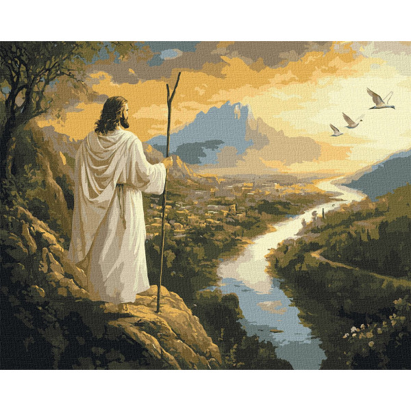 Фото - Картина за номерами Ideyka Погляд Спасителя 40х50 см (KHO2571) Фото - Картина за номерами Ideyka Погляд Спасителя 40х50 см (KHO2571)