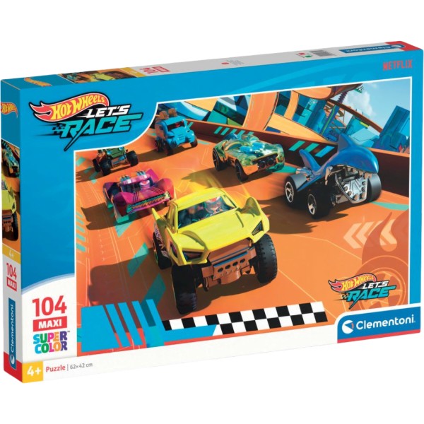 Фото - Пазлы (3-4 года) Clementoni Hot Wheels серия MAXI 104 эл. (25762)