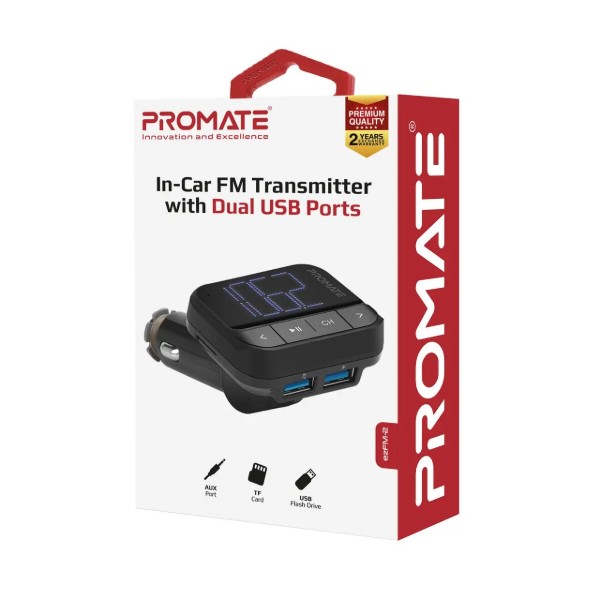 Фото - FM модулятор Promate ezfm-2.black