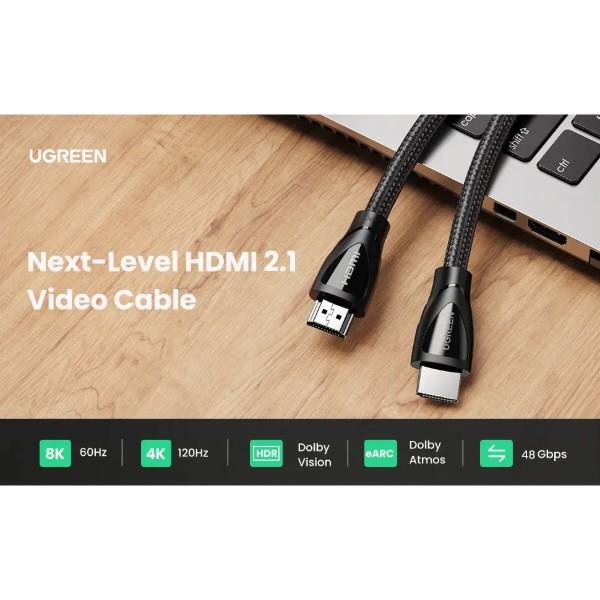 Фото - Кабель HDMI UGREEN HD140 HDMI 2m Black (80403)