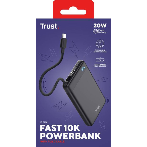Фото - Батарея мобільна Trust Fiera 10000mAh 2хUSB-C, 20W, PD/QC 3.0 (25880)